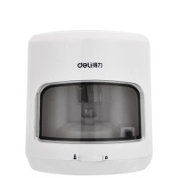 得力0502电动卷笔刀全自动铅笔刀小学生用削笔器儿童自动美术生专用刨消车绞旋搅圈爆转笔刀神器手摇素描修笔手动