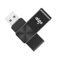 [精选]爱国者(aigo)64GB USB2.0 U盘 U266旋转防护 黑色 CD纹防滑设计