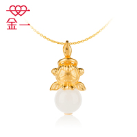 金一足金幸福宝宝女士款和田玉吊坠赠银链(定价) ZJDZ004