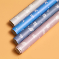 包装纸12060-漫游星际 礼物礼品包装纸学生包书纸书皮纸(随机10张)780*530mm