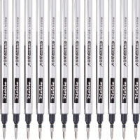 宝克(baoke) 中性笔PS2190 12支 0.5mm 黑色 大容量笔芯一盒12支装 替芯签字笔笔芯