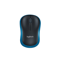罗技(Logitech) M185 无线鼠标(计价单位：个)黑色蓝边