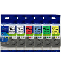 众冠 标签机色带24MM黄底黑字(盒)