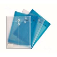 得力 Deli 5511 透明缠绳PP档案袋A4(12个/包)    12个