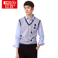 HODO红豆男装 男士针织衫 秋季简约商务针织拼接服休闲假两件针织衫男