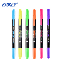 宝克(baoke) 荧光笔 MP492 广告荧光笔双头彩色荧光笔多彩水性笔笔记划重点学生用笔