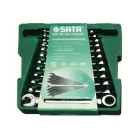世达 SATA 09040 12件套公制全抛光快速棘轮两用扳手 1套