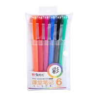 晨光课堂笔记中性笔AGP62408六色0.38 12支/包