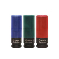 世达(SATA)34410H 1/2系列汽车轮毂专业套筒17mm(蓝色)