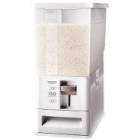 日本asvel计量米桶家用密封防潮防虫装米桶 20斤10自动米缸储米箱 12kg白