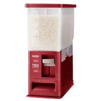 日本asvel计量米桶家用密封防潮防虫装米桶 10斤12 自动米缸储米箱 6kg红