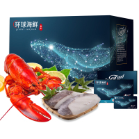 [礼券]阳澄物语环球海鲜礼包礼盒1888型 鲜活冷冻6种海鲜团购送礼[年货礼盒]