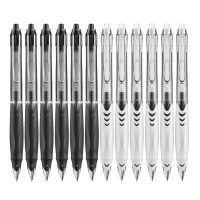 齐心 0.5mm黑色速干按动式中性笔 签字笔水笔 12支/盒 GPP008