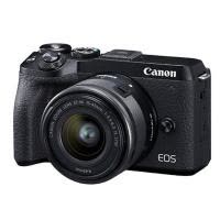 佳能(Canon) EOS M6 Mark II 黑色(15-45mm+三脚架)数码微单相机 单镜头套装 约3250万像素
