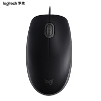 罗技(Logitech)M110 鼠标 有线鼠标 办公鼠标 静音鼠标 对称鼠标 黑色