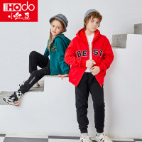 小红豆儿童套装秋冬新款男童女童卫衣裤子两件套中大童宝宝运动装