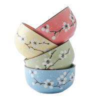 家用四碗四筷陶瓷餐具套装礼盒