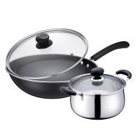 爱仕达(ASD)新不粘套装锅 炒锅汤锅两件套PH02D4TG