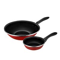 爱仕达 搪瓷2件套锅套装锅具炒锅PF02D1TG