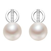 京润珍珠 地平线 欲望都市系列银S925淡水珍珠耳钉珠宝宠自己送妈妈