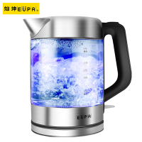 灿坤(EUPA)电热水壶1.5L 透明高硼硅玻璃+304不锈钢 家用烧水壶开水壶茶壶 蓝光电水壶(3178c)