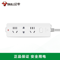 公牛(bull)GN-210插座接线板插排插线板拖线板安全电源插线板4米