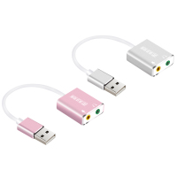 金佳佰业 Z361 贵族系列 USB2.0声卡 耳机+麦克风 玫瑰金 HB