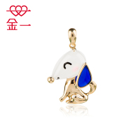 金一18K金动物-旺财女士款和田玉吊坠赠银链(定价) KJDZ136