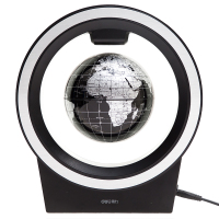 得力 地球仪(黑色) 2223 创意磁悬浮地球仪 生日礼物送礼礼品摆件（8只起订，低于起订量不发货）