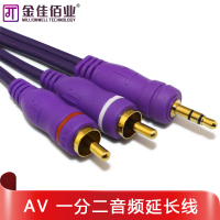 金佳佰业 A103 贵族系列 一分二线 DC3.5公/7RCA 音频线 25MHB