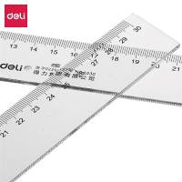 得力(deli) 6230办公通用直尺 测量绘图尺子 塑料直尺 30cm (1把装)