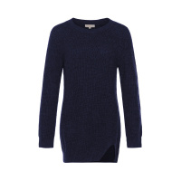 鄂尔多斯ERDOS 秋冬纯羊绒圆领单畦女式羊绒衫