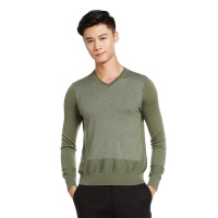 鄂尔多斯ERDOS 秋冬纯羊毛V领男式羊毛衫