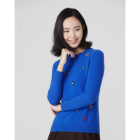 鄂尔多斯ERDOS 秋冬纯山羊绒装饰女式羊绒衫