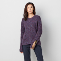 鄂尔多斯ERDOS 圆领装饰女式羊毛衫