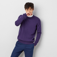 鄂尔多斯ERDOS 秋冬纯山羊绒圆领羊绒衫百搭休闲男士针织衫/毛衣