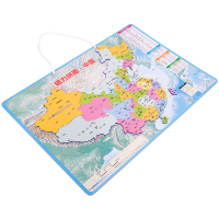 得力18053磁力中国拼图绿色 中国地图拼图磁性拼图 儿童拼插玩具 地图认知板(单套价格,30套起订)