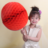 翻花球形变色扇子50厘米双色红黄色大型团体体操J-运动会开幕式入场式道具翻花道具手