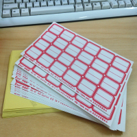 红色不干胶标签贴纸 163*37mm (一包装)