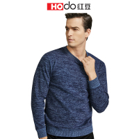 HODO红豆男装 男士针织衫 秋冬季商务休闲时尚简约圆领加绒毛衫针织衫男