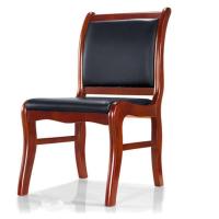 宫灯 实木会议椅子不带扶手黑色西皮
