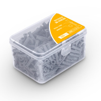 吉米家居 JM-G196300 膨胀管塑料膨胀管加长自攻膨胀螺丝钉胶塞墙塞胀塞锚栓300个盒装