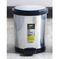 龙士达塑料垃圾桶 脚踏式翻盖静单大容量9L