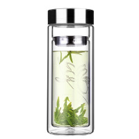 富光 双层玻璃杯泡茶玻璃水杯 320ml