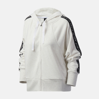 NIKE耐克女装外套2019新款连帽透气针织舒适开衫夹克运动服BV5042 白+杂色+(黑)