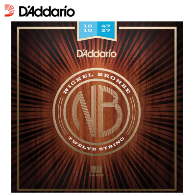 达达里奥(D'Addario)NB1047碳素钢弦镍青铜民谣吉他弦原声木吉他琴弦美国原装进口套弦 特细款