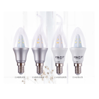 佛山照明(FSL)LED尖泡水晶灯泡3W透明E14尖泡暖白光2700K 炫银.