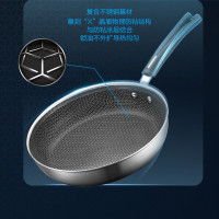 苏泊尔(SUPOR)煎锅不锈钢不粘锅X晶盾电磁炉燃气灶通用2019年新款 26厘米 CJ26JB1