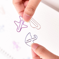 得力(deli)0055可爱回形针韩国小清新卡通彩色动物金属曲别针盒装