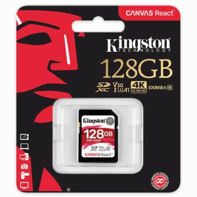 金士顿(Kingston) SD卡128G 红卡A1 U3 V30 SDR/128G(读100m/s写80m/s)